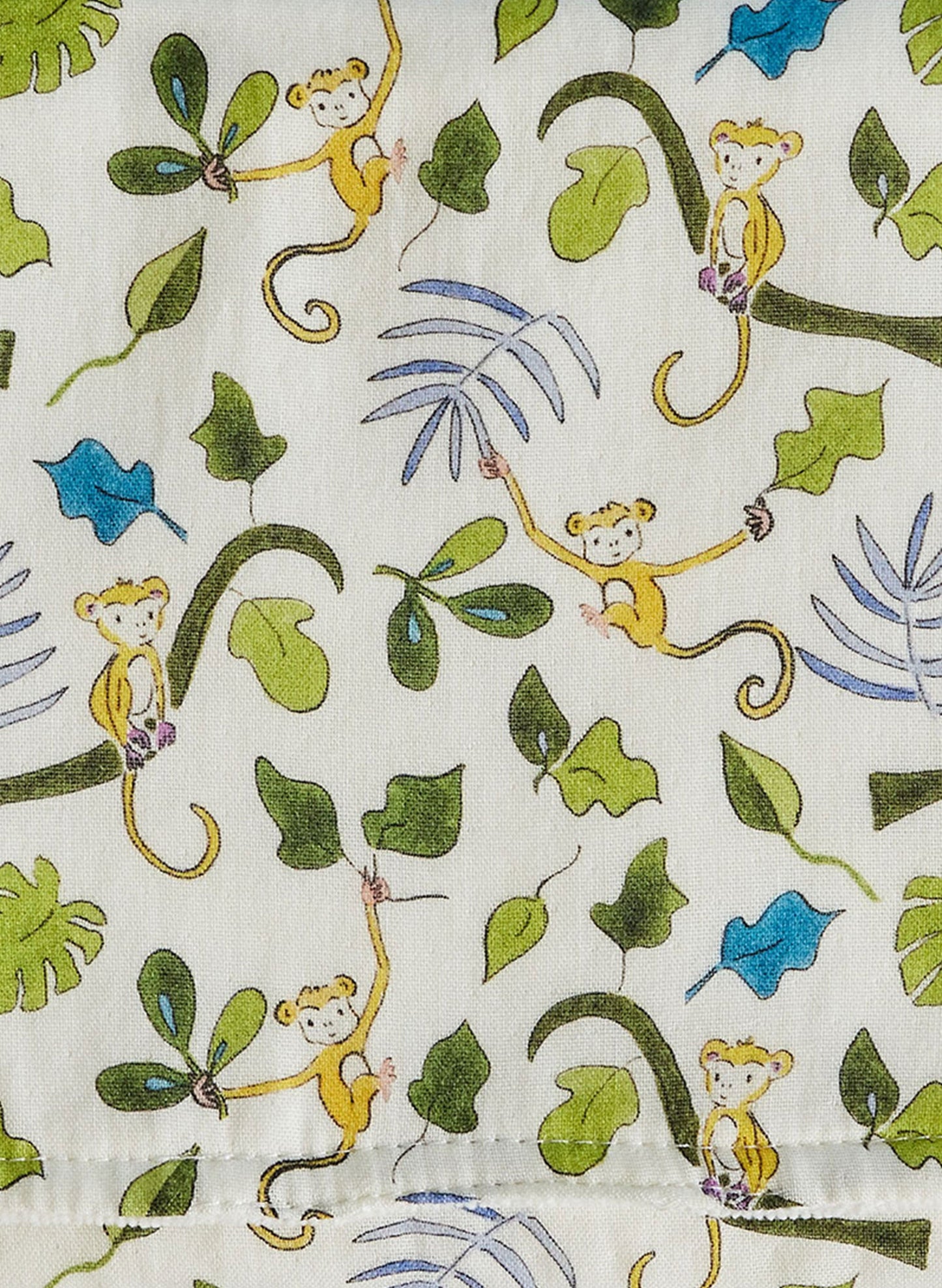 Baby Burp Cloth - Happy Monkey