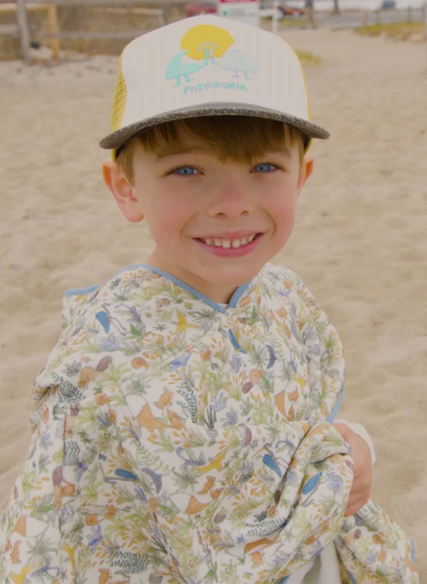 Children's Organic Swim Poncho - Foxy Forest