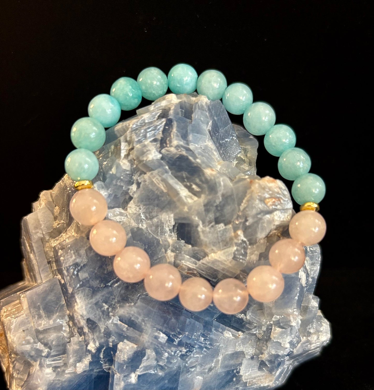 Rose Quartz & Aquamarine Healing Bracelet β Love, Calm & Emotional Clarity ππ