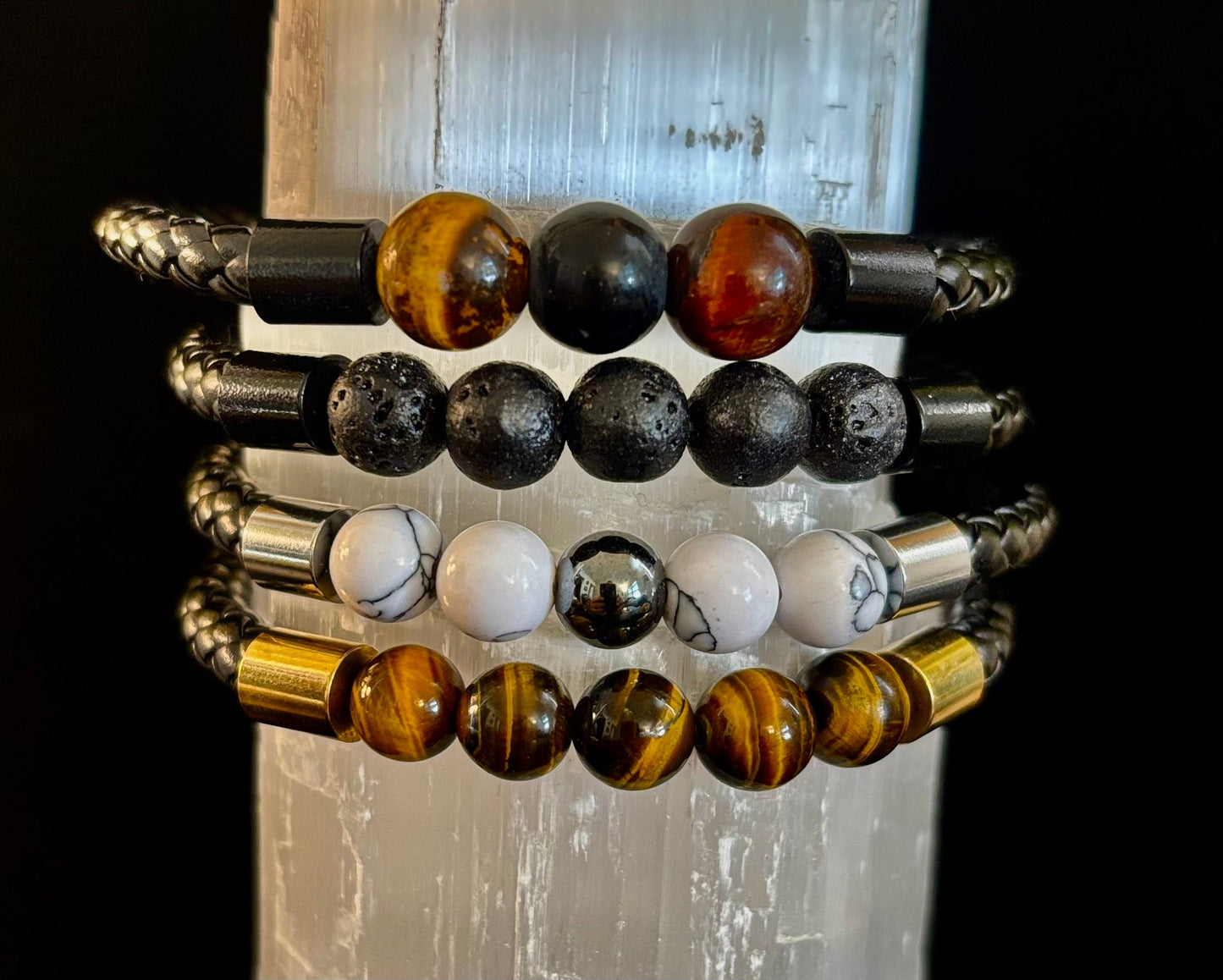 Magnetic Buckle Braided Bracelet – 4 Unique Styles - Small and Medium Wrists