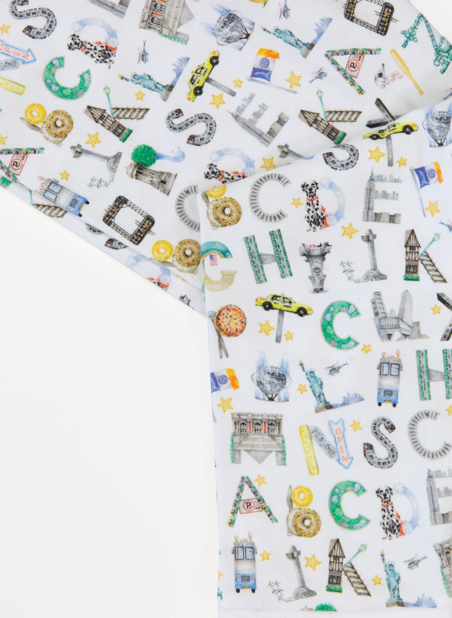 Children's Two Piece Organic Pajamas - NYC Alphabet Soup