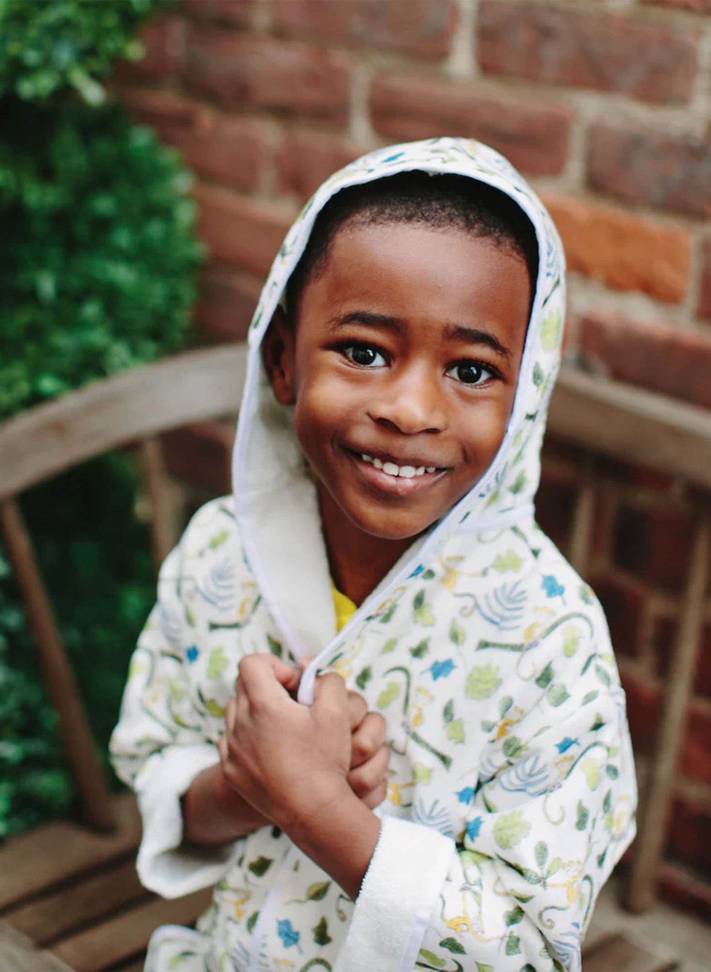 Greenwich Organic Children’s Bathrobe - Happy Monkey