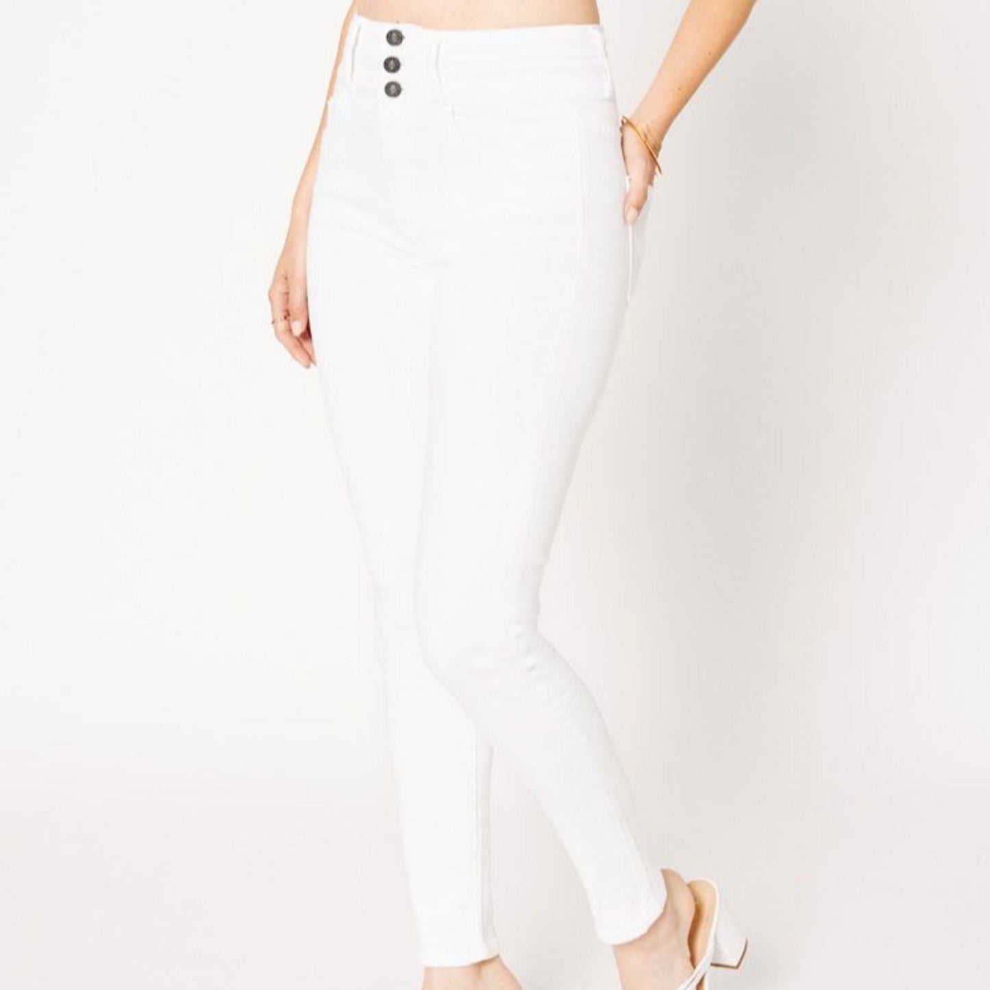 High Rise Waistband Detail Super Skinny