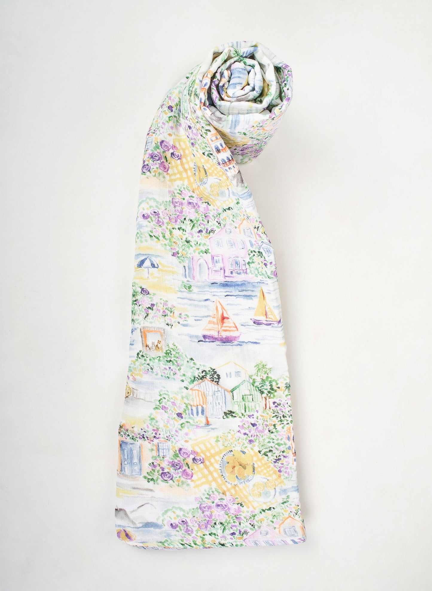 Baby Bib & Shawl Blanket Set - Limoncello