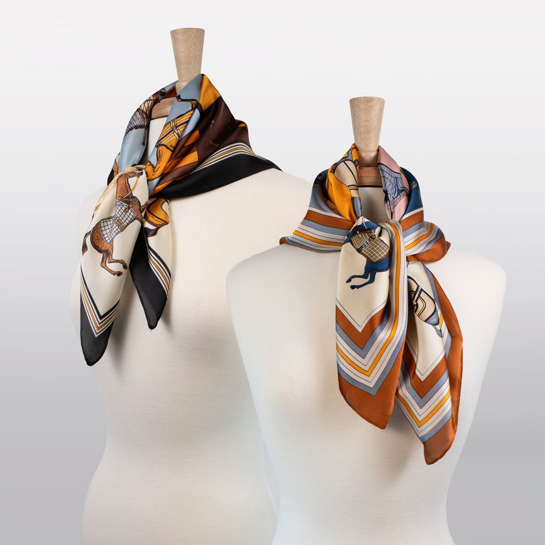 Signature - Stylized Equestrian Scarf in Black