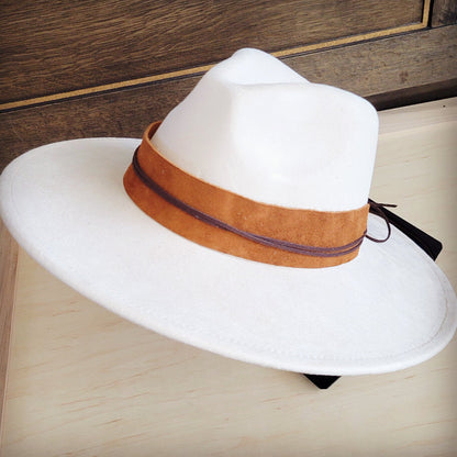 Wide Genuine Tan Suede Hat Band Only 954i