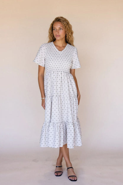 Tayla Linen Dress in Cream