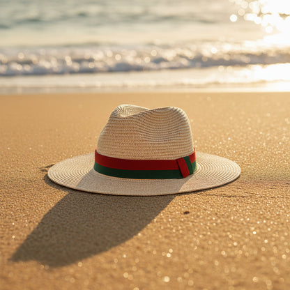 Plain Straw Sun Hat – Unisex Beach & Outdoor Wide Brim