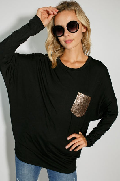 SEQUENCE POCKET DOLMAN SL TOP