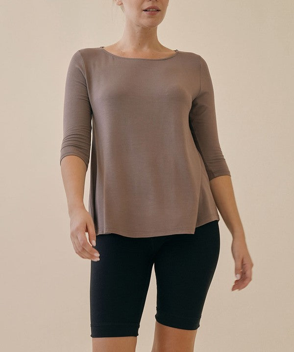 Bamboo Boatneck Elbow Sleeve