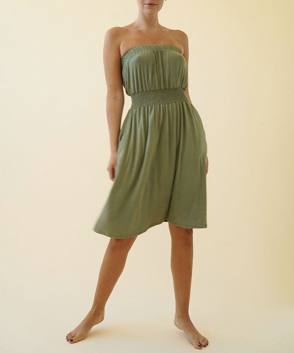 Bamboo Tube Dress Knee Length