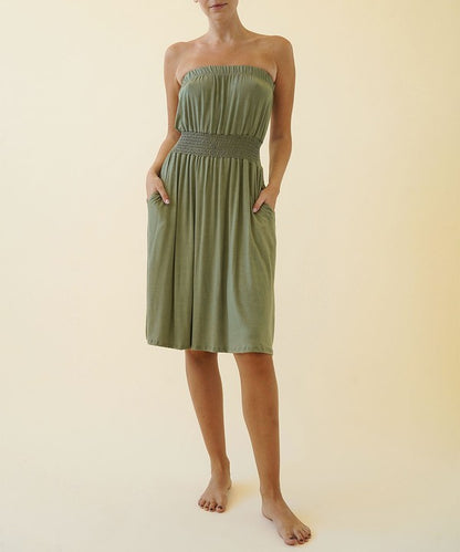 Bamboo Tube Dress Knee Length