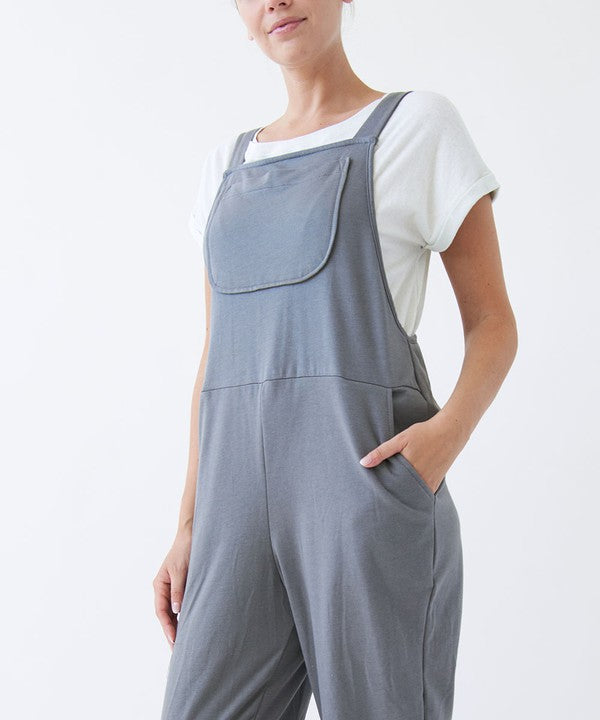 Brushed Organic Hemp Relaxed Fit Overalls