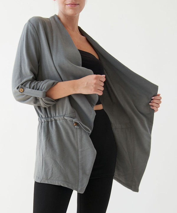 Hemp Open Front Jacket