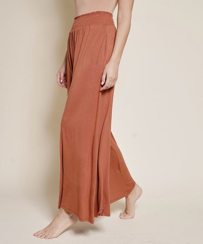 Smock Elastic Waist Maxi Palazzo