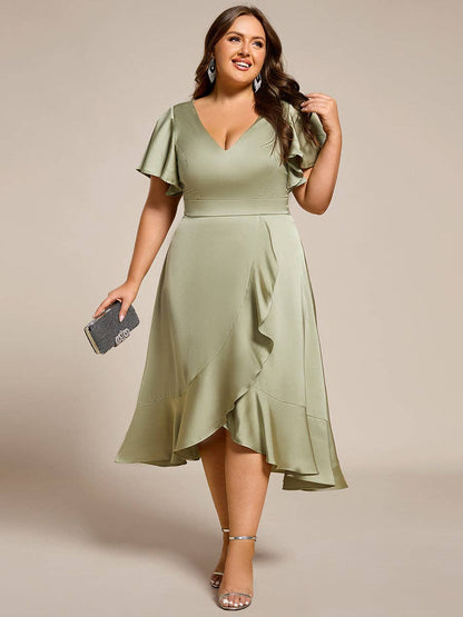 Elegant Satin Midi Dress