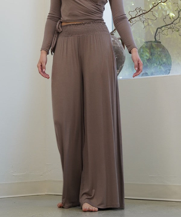 Smock Elastic Waist Maxi Palazzo