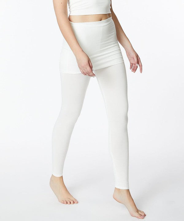 Bamboo Pre-Washed One Piece Skirted Legging