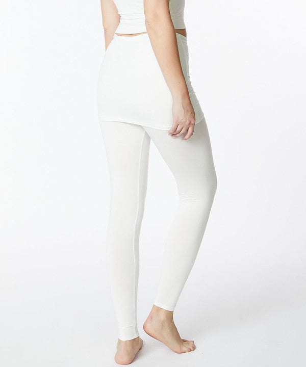 Bamboo Pre-Washed One Piece Skirted Legging