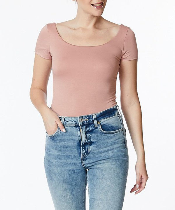 Bamboo Double Layered Cap Sleeve Top