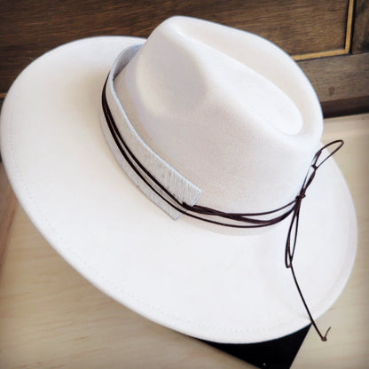 Wide Genuine Hair Hide White Hat Band Only 954j