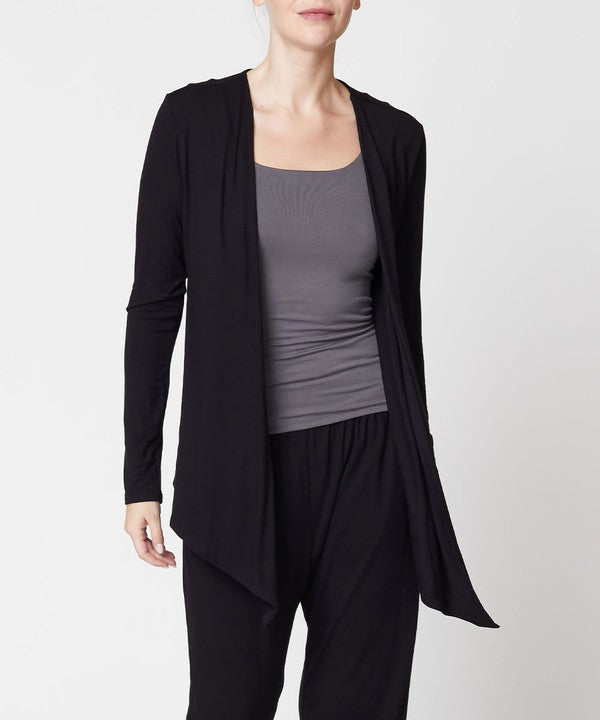 Bamboo Simple Tie Front Cardigan