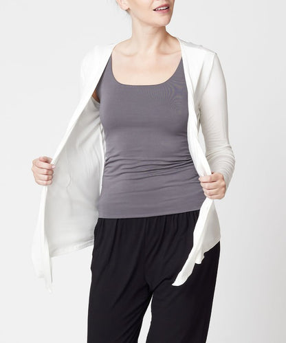 Bamboo Simple Tie Front Cardigan