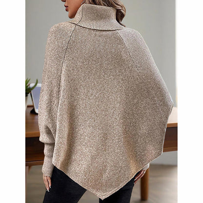 Women's Asymmetry Hem Turtleneck Sweater