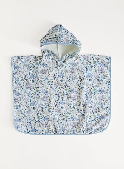 Children's Organic Swim Poncho - Coral Reef