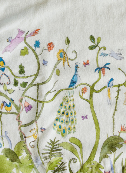 Children's Organic Swim Poncho - Tropical Chinoiserie