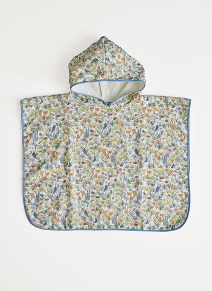 Children's Organic Swim Poncho - Foxy Forest