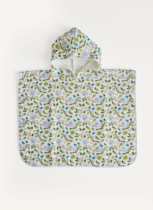 Children's Organic Swim Poncho - Happy Monkey