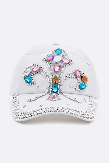 DIVA Crystal Embellished Denim Cap