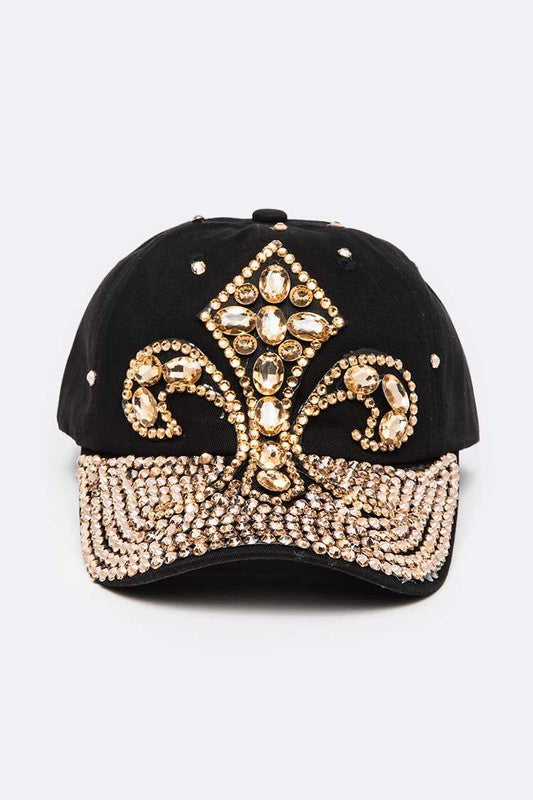 DIVA Crystal Embellished Denim Cap