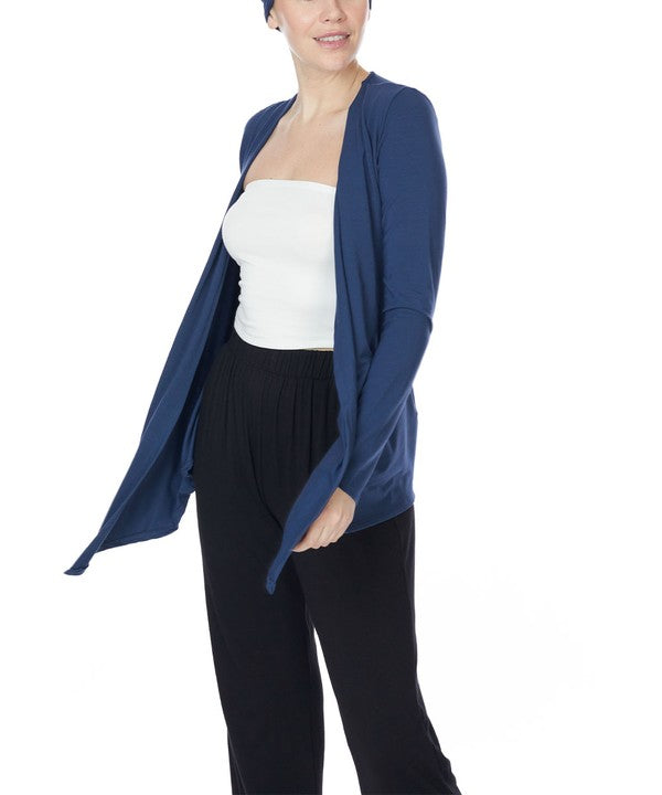 Bamboo Simple Tie Front Cardigan