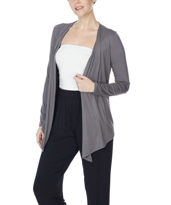 Bamboo Simple Tie Front Cardigan