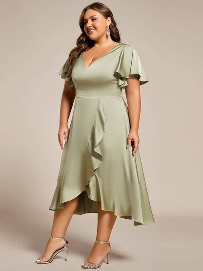 Elegant Satin Midi Dress