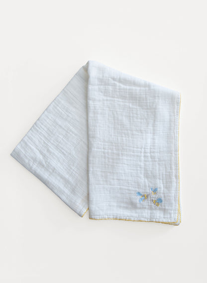 Shawl Blanket - Embroidered Bee