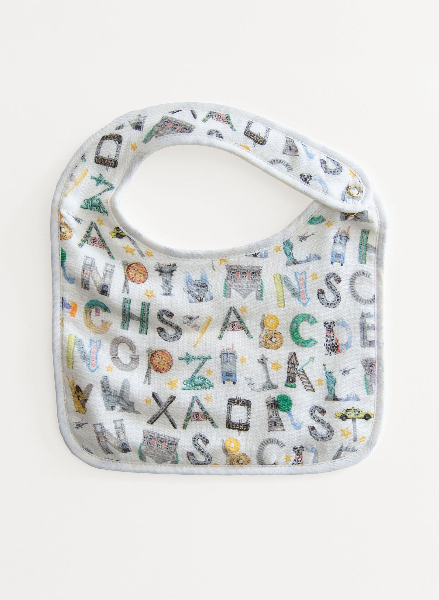 Baby Classic Bib - NYC Alphabet Soup