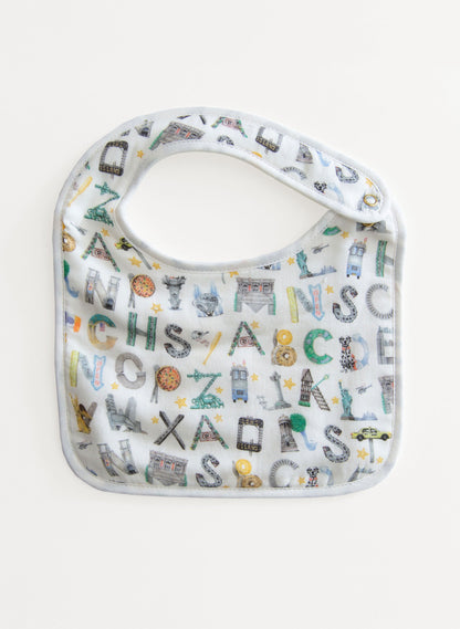 Baby Classic Bib - NYC Alphabet Soup