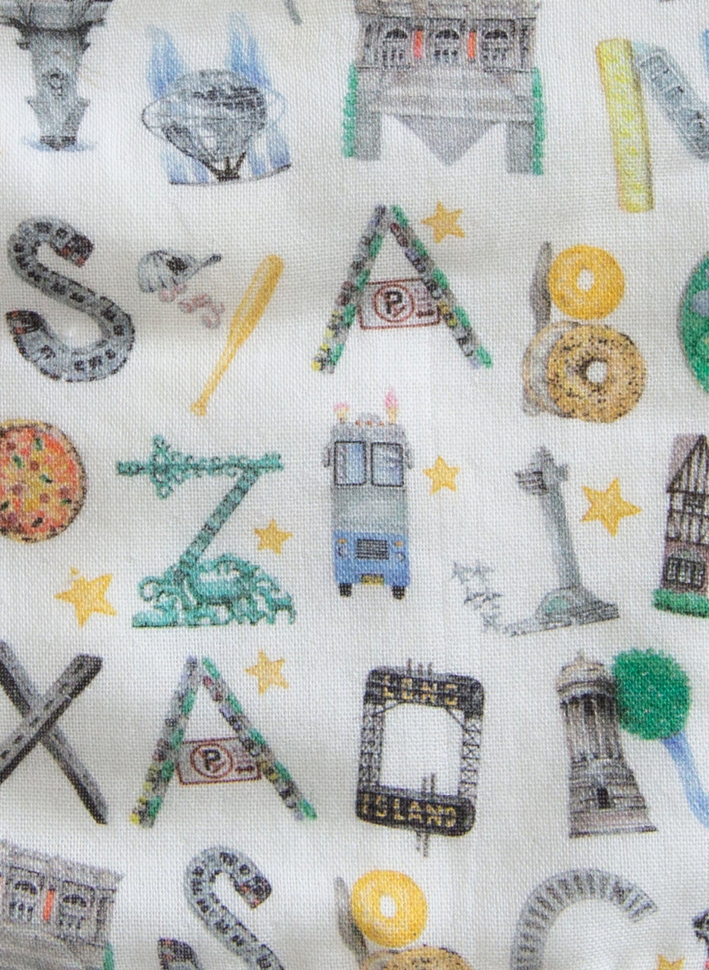 Baby Classic Bib - NYC Alphabet Soup