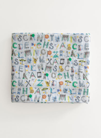 Shawl Blanket - NYC Alphabet Soup