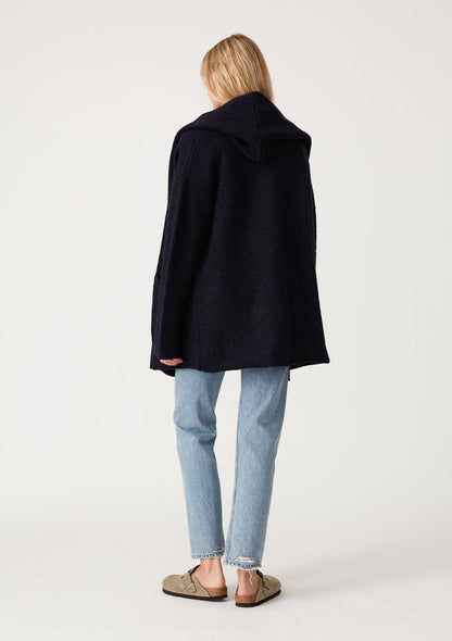 Lovestitch Mid-Length Oversized Long Sleeve Hooded Coatigan