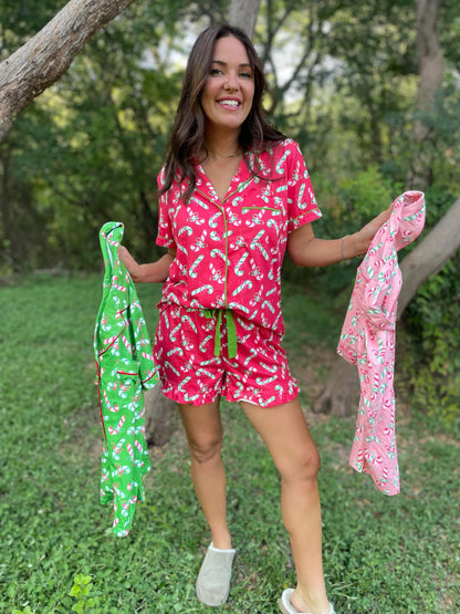 Christmas Candy Pajama Set in Three Colors