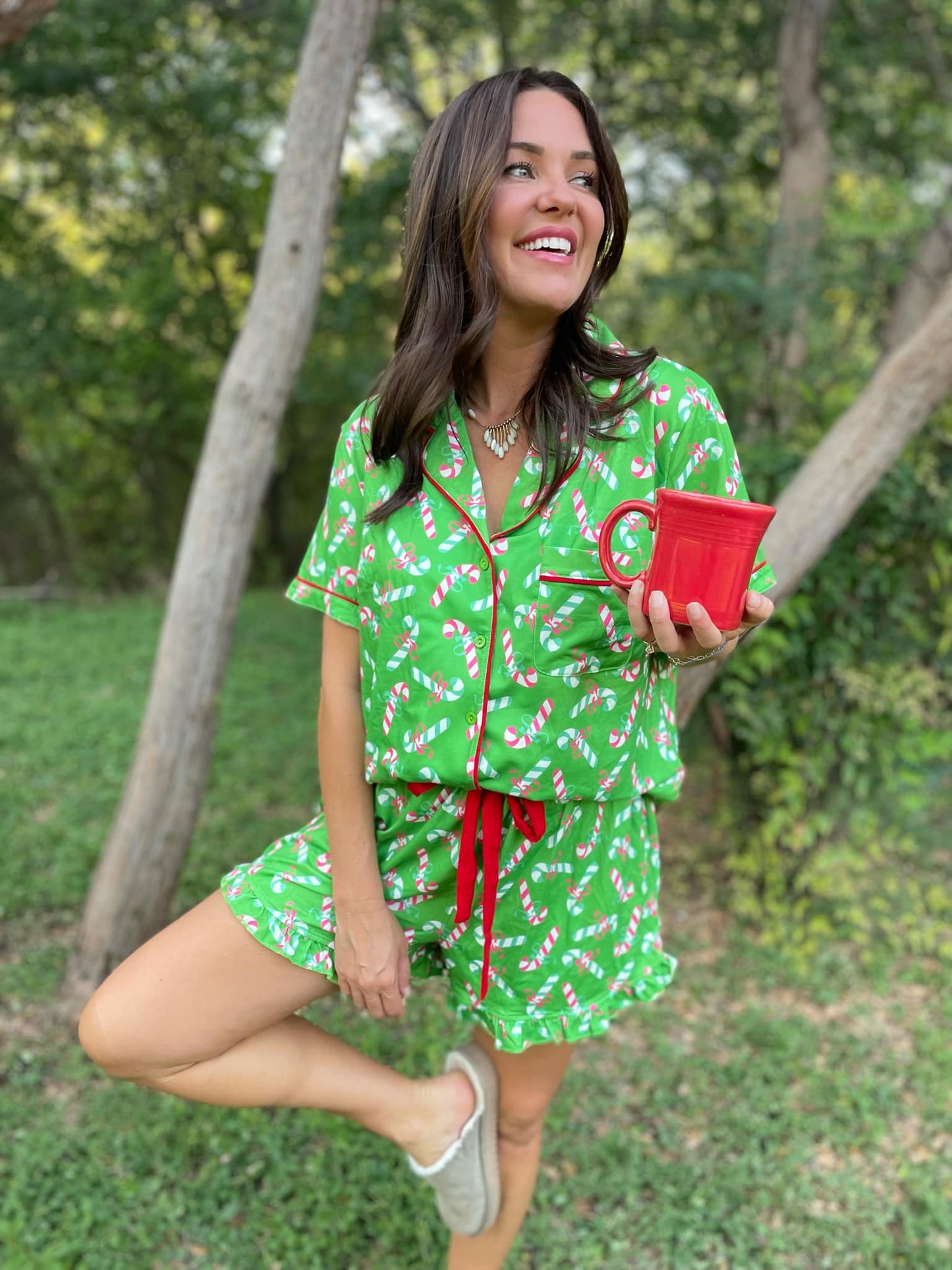 Christmas Candy Pajama Set in Three Colors