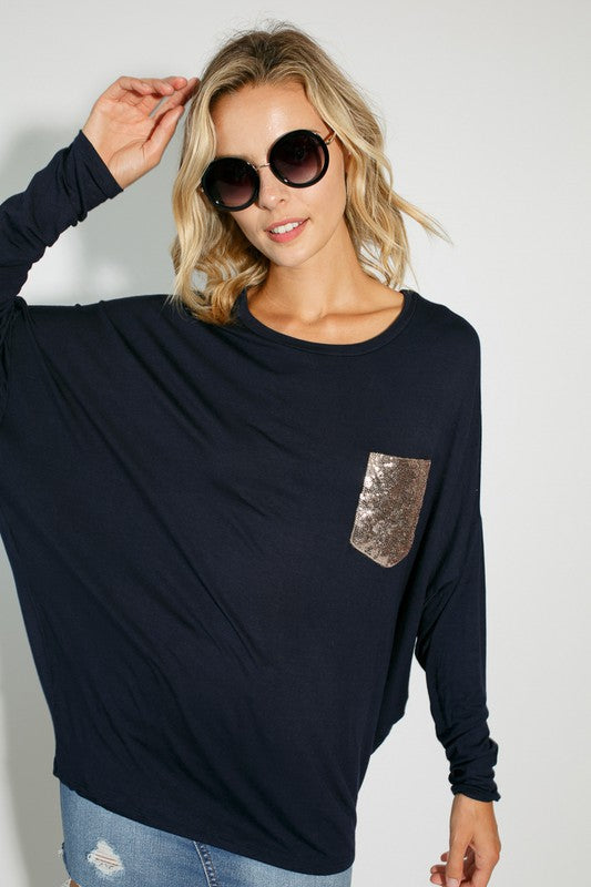 SEQUENCE POCKET DOLMAN SL TOP