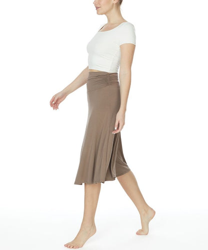 Bamboo Flared Mid Length Skirt