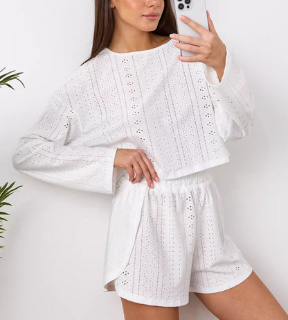 Women’s Slim-Fit Loose Suit Two Piece Shorts Set
