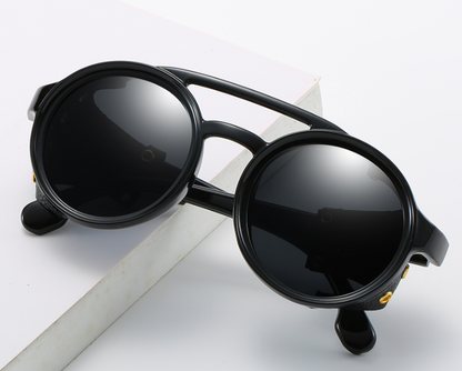 Steampunk Sunglasses Brand Design Round Sunglass