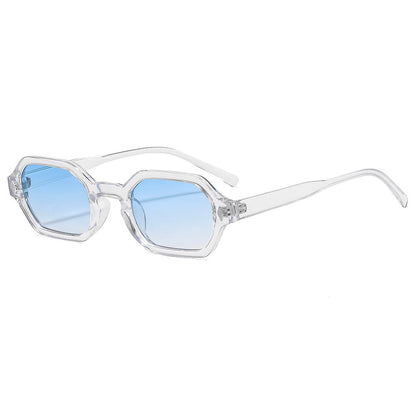 Polygonal Small-Frame Sunglasses – Hexagonal Unisex UV Protection
